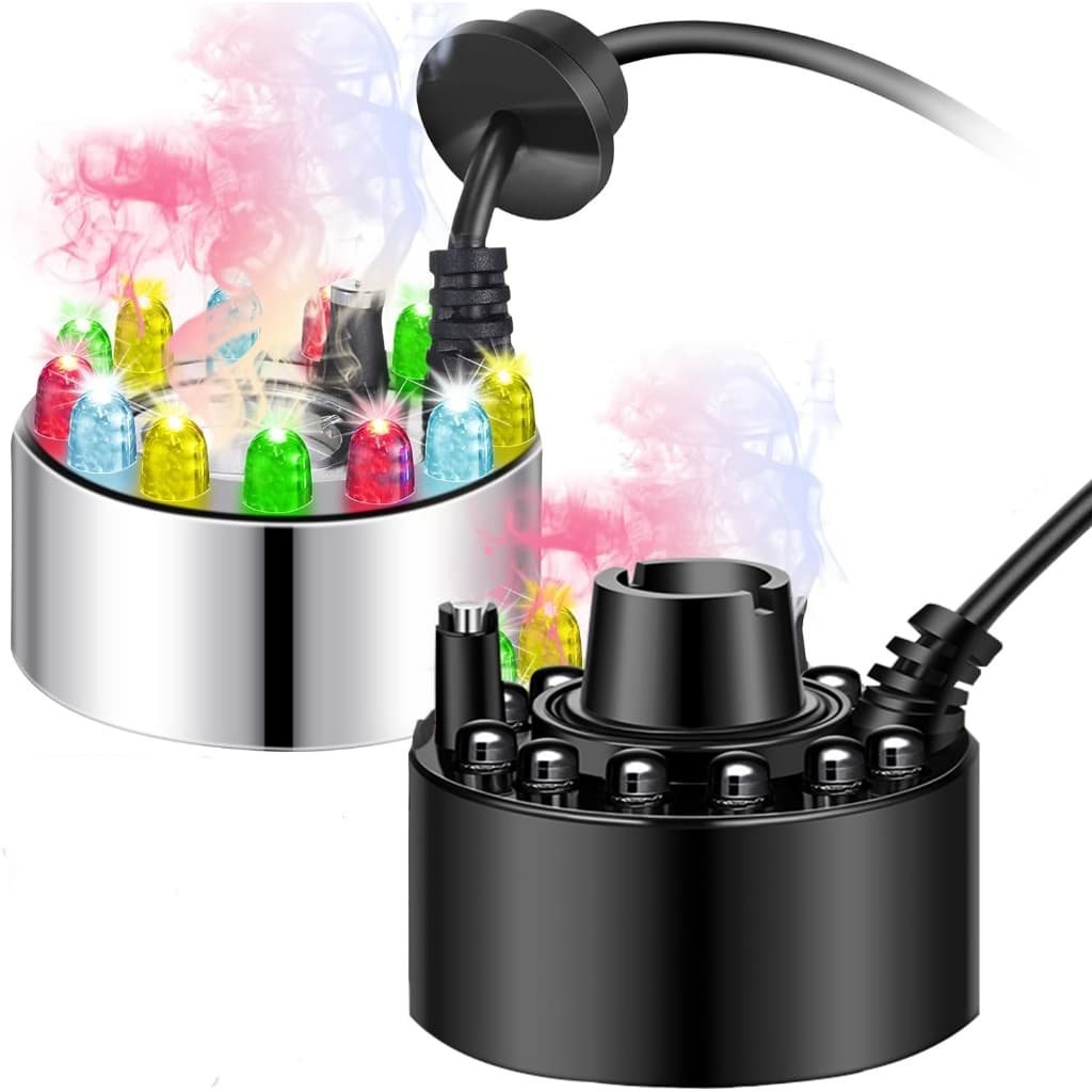 Fabricante De Névoa Aquário 12 led Atomizador Ultra-Sônico super Grande Difusor Umidificador Para Plantador De Rochas De Fonte