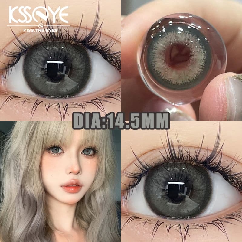 1 Par/2pcs Myopia Lentes De Contato Com Grau (0-8,00) ksseye Macias 14,5mm Barbie Verde 1 Ano Use Doll Eye Maquiagem Confortável