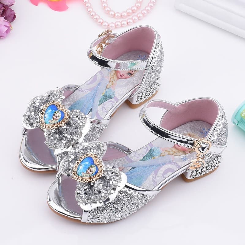 Crianças Meninas Princesa Sapatos Cristal Fundo Macio Festa Bola Realizar Sandálias