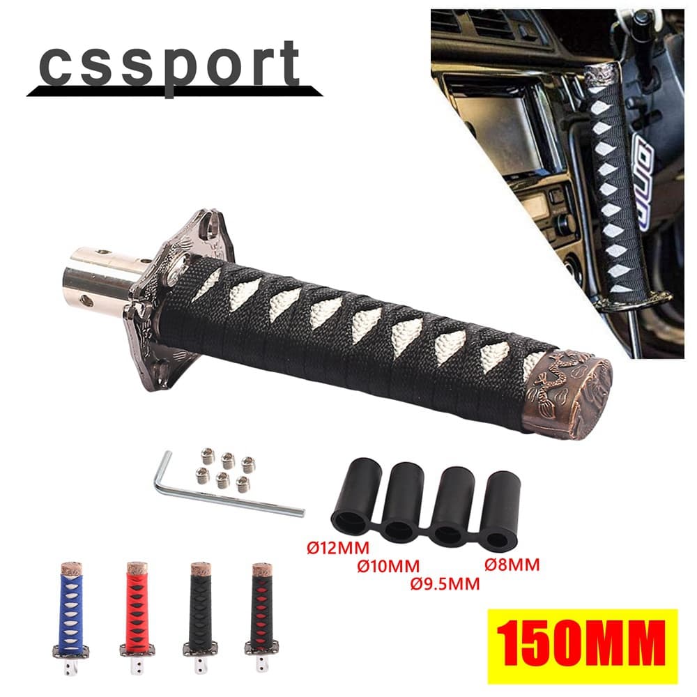 15CM JDM Katana Shift Knob Samurai Sword Gear Shifter com 4 Adaptadores Universal Fit Mais Carros Automáticos