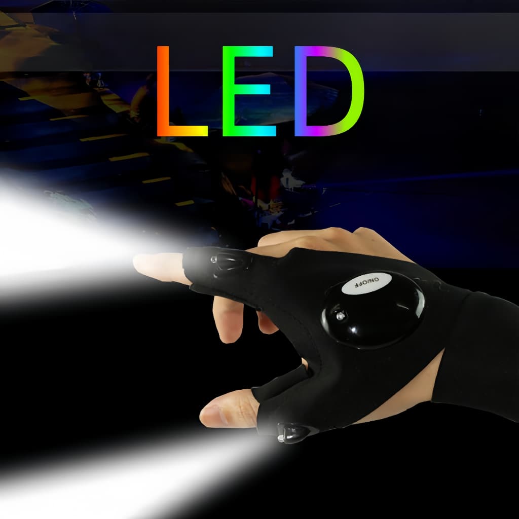 Novas Luvas de Pesca Luminosa com Lanterna led Luvas de Pesca Noturna de Reparo de Emergência Luvas de Iluminação de Pesca Noturna Luvas à prova