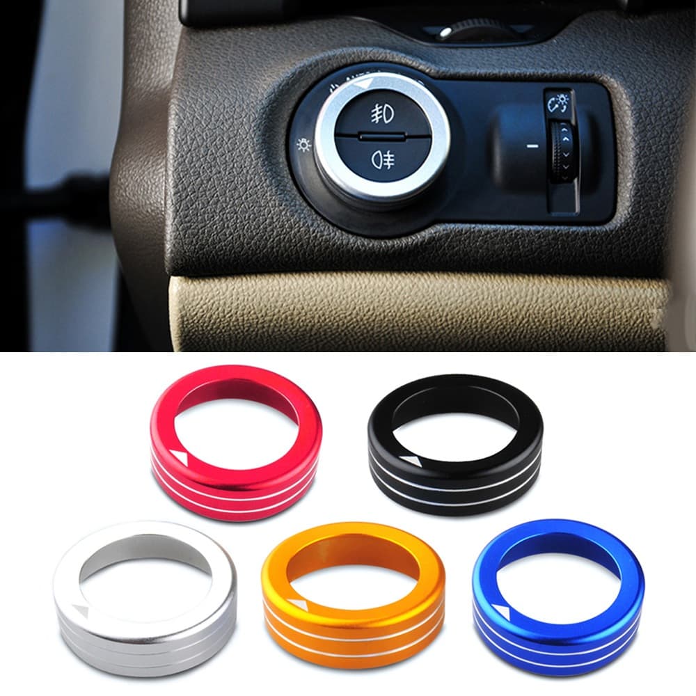 Para Chevrolet Agile Camaro Cobalt Cruze Joy Montana Onix LT LTZ Botão De Controle De Luz Do Carro Tampa Anel Decorativo