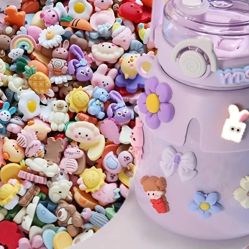 Acessórios Para Adesivos Chaleira De Copo D'água 3D Autocolantes De Borracha Macia Cute Cartoon 3D , Decorações Garrafa De Água De Bricolage , Frigorífico , Telefone Celular , Laptop