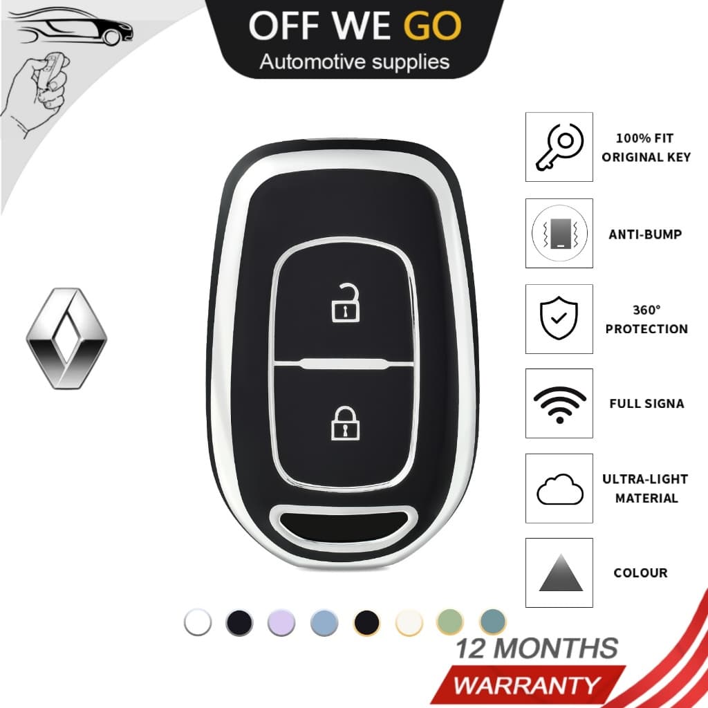 TPU Carro 2botão Capa Para Chave Símbolo De Trânsito Renault Kwid Dacia Sandero Logan Duster 2016 2017 2018
