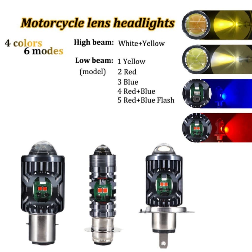 Mais Novo H4 BA20D P15D Lâmpadas De Teto LED Para Motocicletas 6500k Feixe Hi/lo 3030 5SMD Moto Scooter ATV Acessórios Lâmpada De Nevoeiro Branco