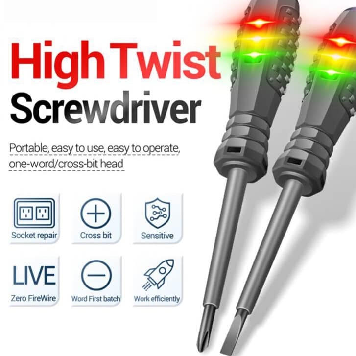 Caneta De Teste Digital De Tensão 200-500V AC detector De Potência De Indução Sem Contato Com Chave De Fenda Magnética De Dupla Finalidade