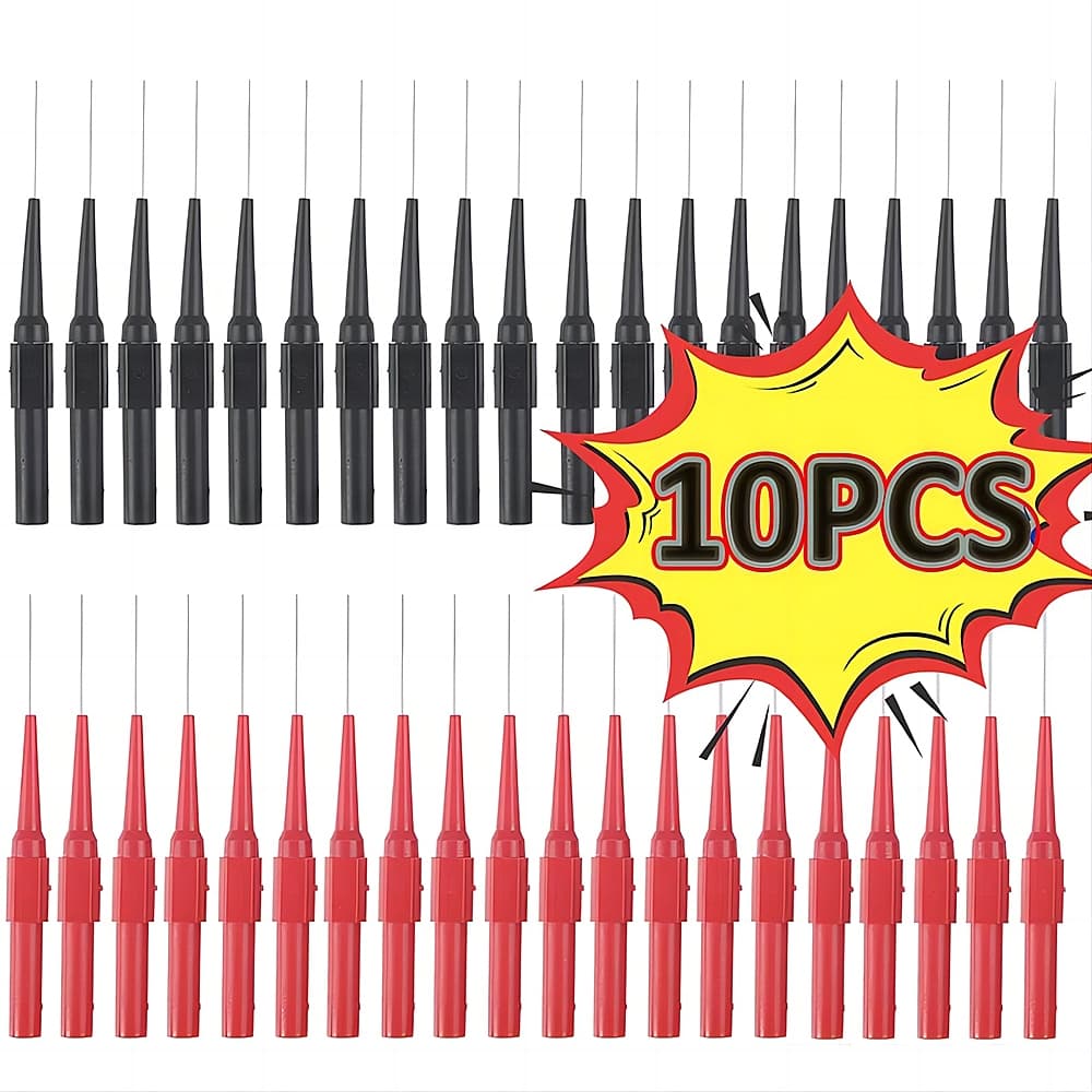 10PCS 30V Sondas De Ponta De Carro Ferramentas De Diagnóstico Agulha De Teste Multímetro Extensão Das Perfuração Traseira Máquina De Kit Automático 0.7MM