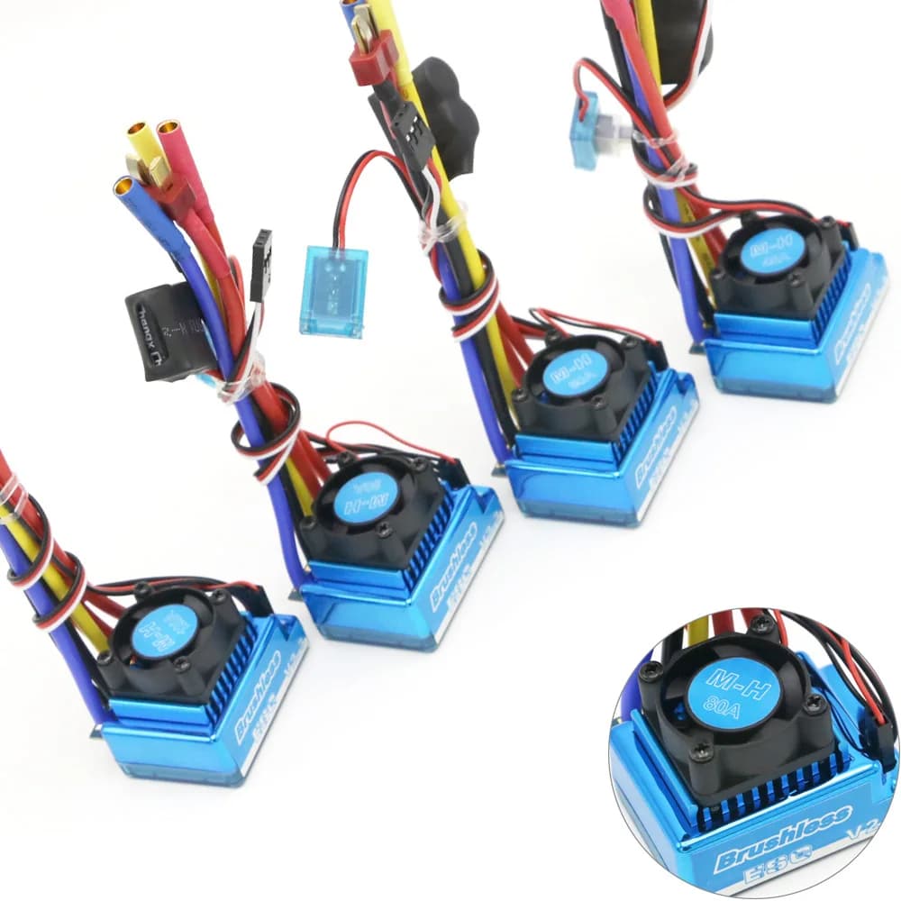 À Prova D'água 45A 60A 80A 120A ESC Sem Escovas 1/8 1/10 1/12 RC Carro Rastejador Parte De Barco