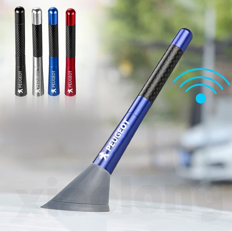 [Promo]Para Peugeot 1 Pcs Universal Antena De Carro Antena Para Carro De Fibra De Carbono Telhado Para Sinal Melhorado