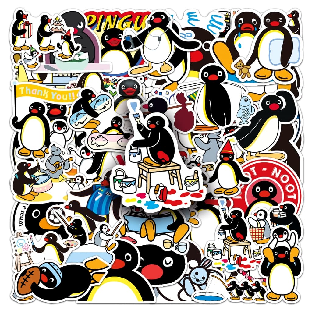 50/10Piece Autocolante Fofo Pinguim À Prova D'água Para Telefones Skateboard Criativo
