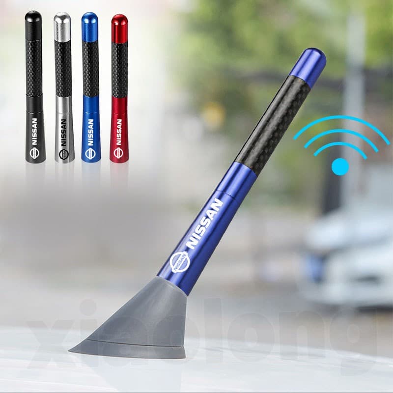 [Promo] Para Nissan 1 Pcs Universal Antena De Carro Antena Para Carro De Fibra De Carbono Telhado Para Sinal Melhorado