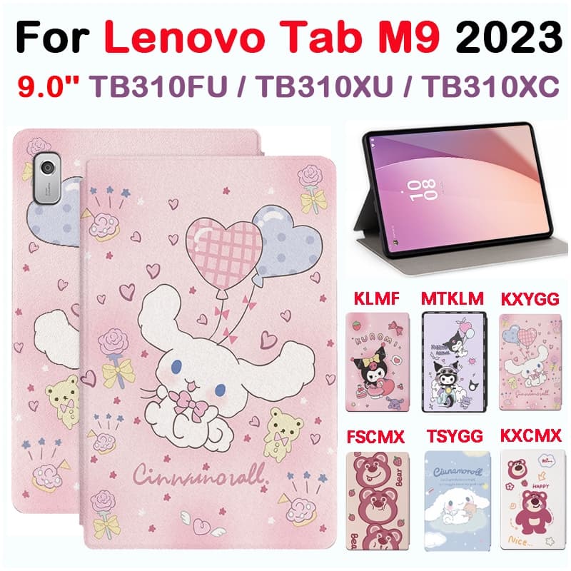 Para Lenovo Tab M9 9.0 Polegadas 2023 TB310FU TB310XU TB310XC Cartoon Capa de Couro de Alta Qualidade TPU Tablet Case
