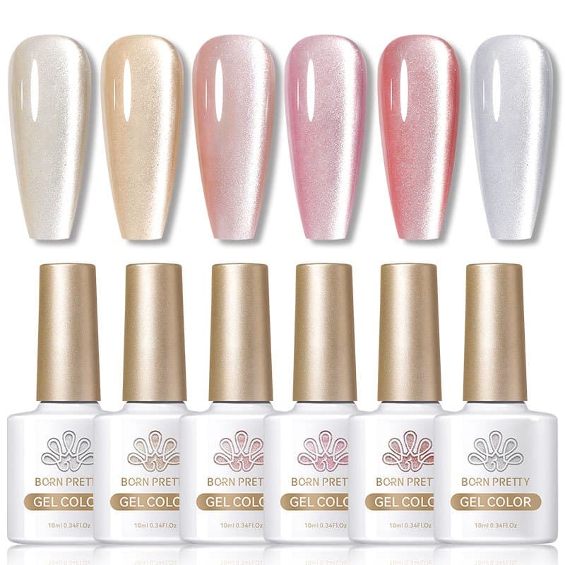 BORN PRETTY 6pcs Moonlight Conjunto De Magnéticos Em Gel De Polimento Fita De Unha De Molho UV LED Refletor De