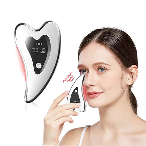 Massageadores Faciais Elétricos Gua Sha Tools para Lifting Facial Queixo Duplo Remover Guasha Board Raspagem Microcorrente Face Lift Machine