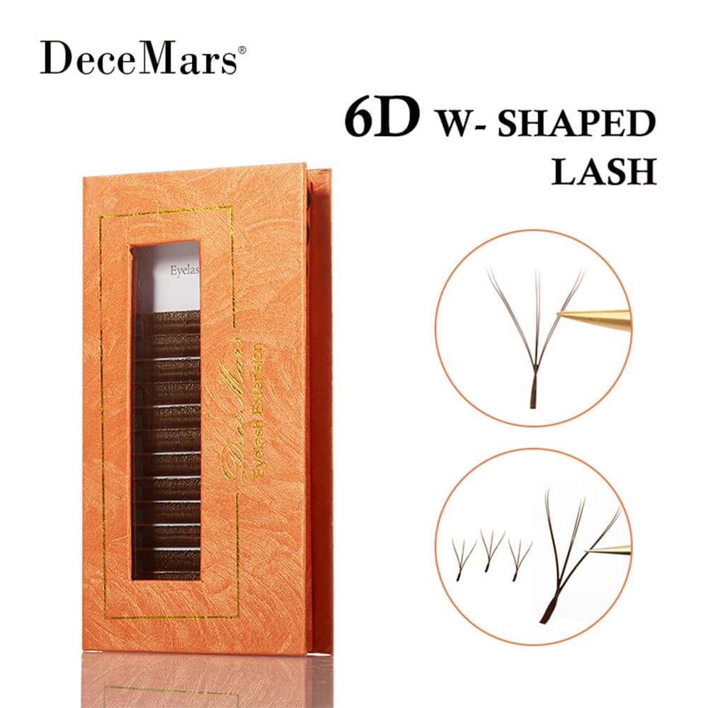 DeceMars 6D-W Extensão De Cílios Em Forma De Marrom