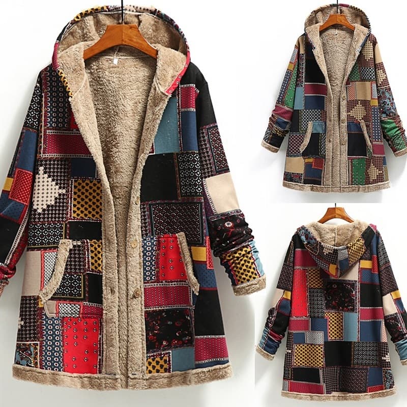 Casacos Quentes De Inverno Femininos Bolso Com Capuz