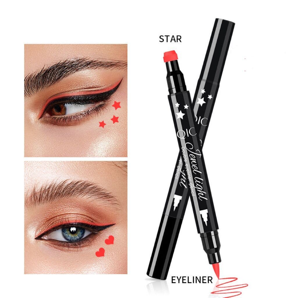 Delineador De Olhos Vermelho À Prova D'água eyeliner Líquido Durável