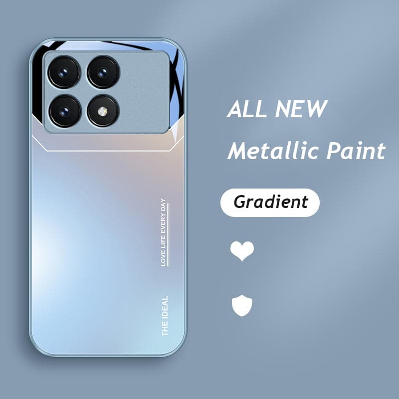 Moda De Luxo Gradiente Caso Para Xiaomi POCO X6 5G X6 Pro 5G POCOX6 POCOX6 Vidro À Prova De Choque Volta Câmera Proteçã