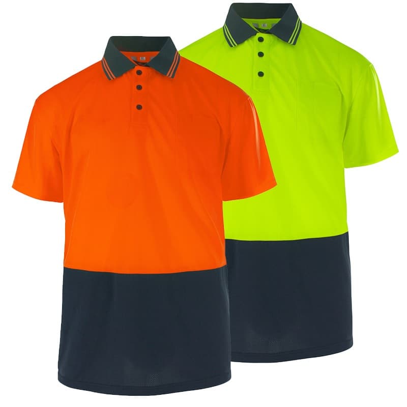Verão Contraste Cor Trabalho Polo Camisetas Masculinas Manga Curta Camiseta Secagem Rápida Dois Tons Wear Topos Roupas X