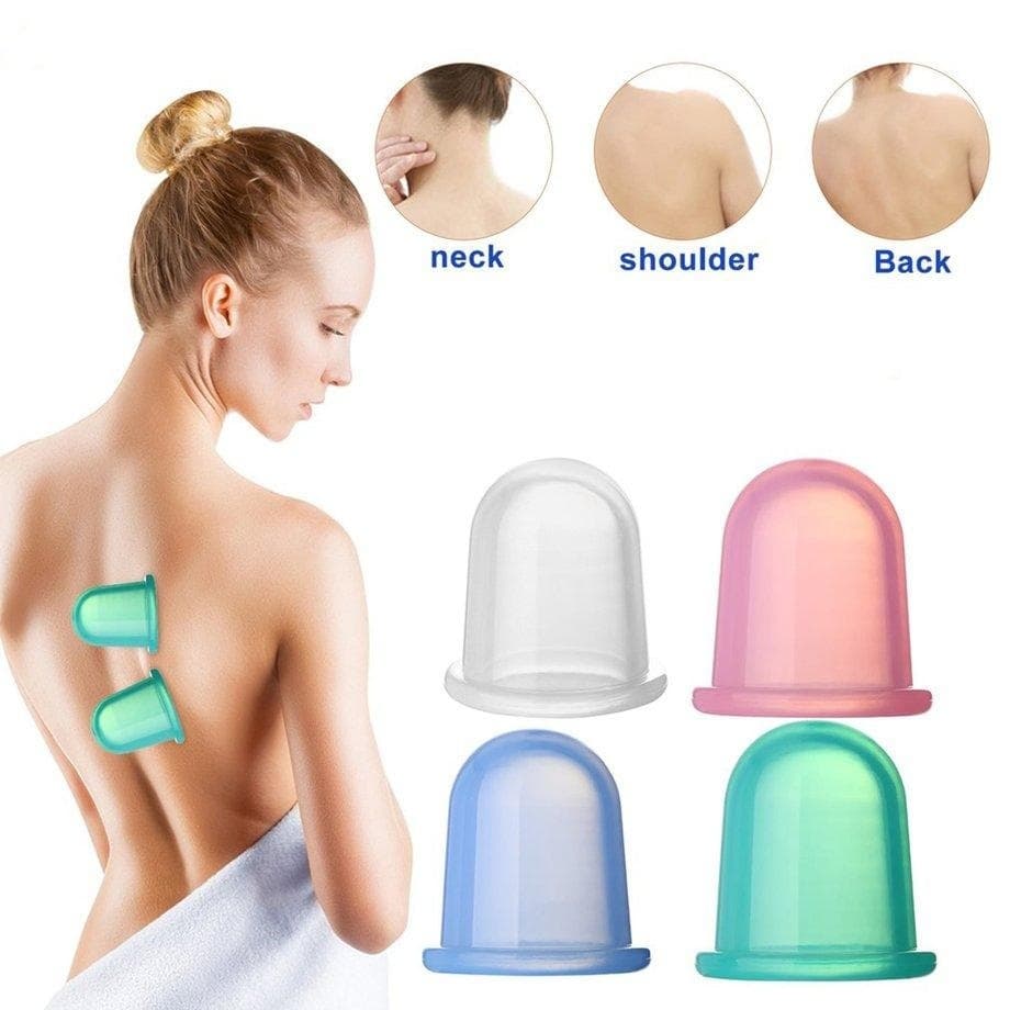 Ventosa De Silicone Transparente Para Massagem A Vácuo, Copos De Vácuo Massageador Corpo Celulite Terapia Rosto Kit