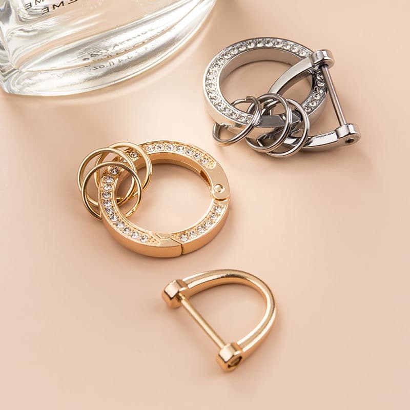 Porta-Chaves DIY Com Chaveiro Diamantado inlay , Acessórios Personalizados , Minimalista Para Homens E Mulheres Fivela De Carro