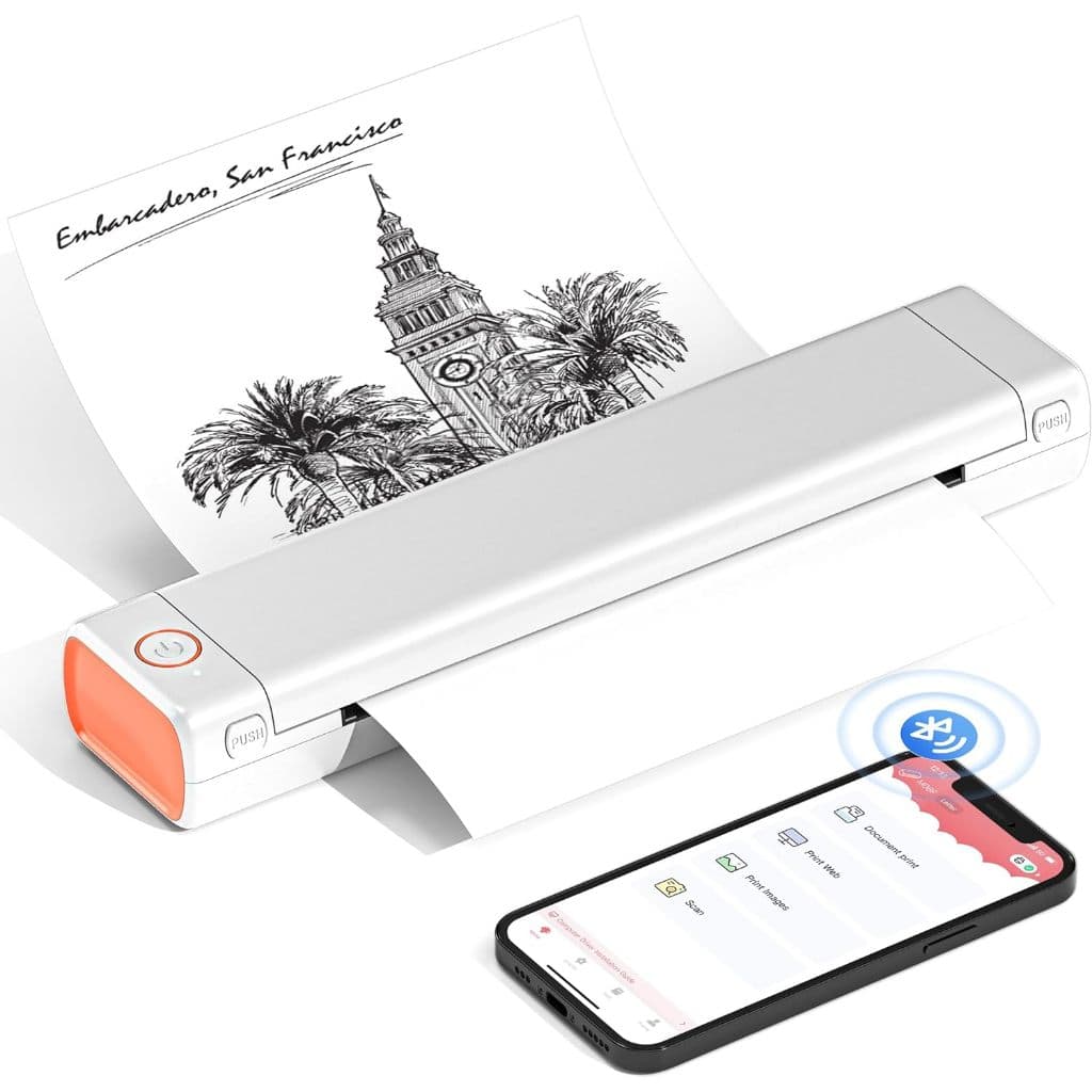Phomemo Portátil A4 Impressora De Papel Mini Térmica Sem Tinta Fio Bluetooth Conexão Tatuagem Estêncil