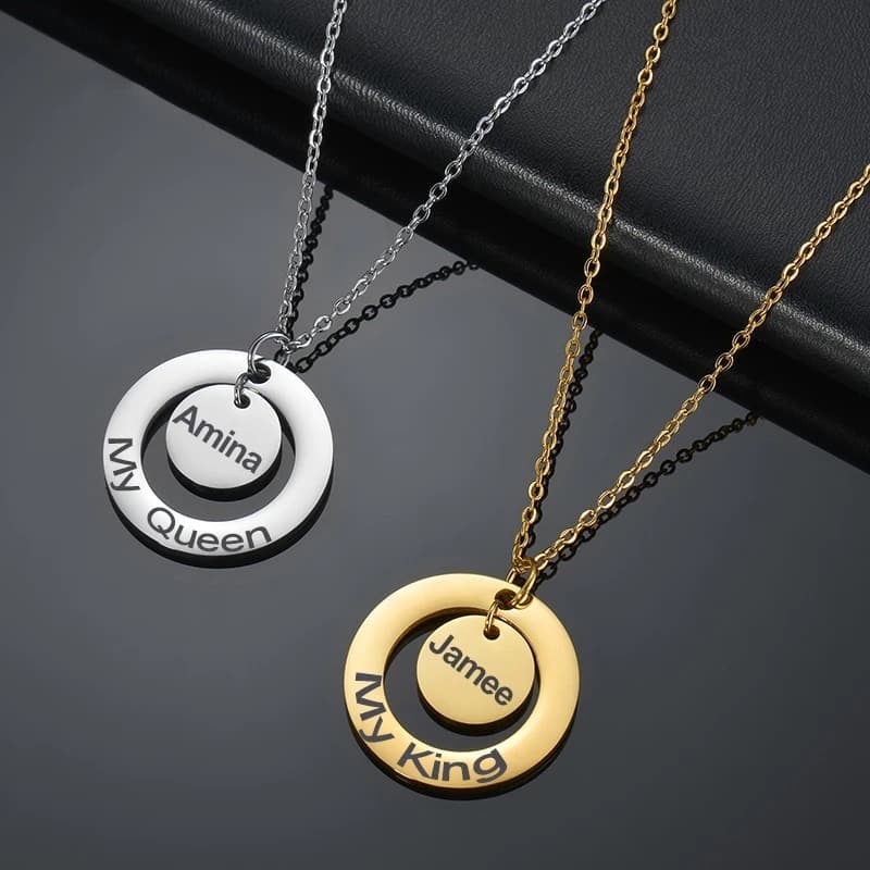 Carta Personalizada Chaveiro Colar Personalizado Gravar Data Nome Aço Inoxidável Feminino Bebê
