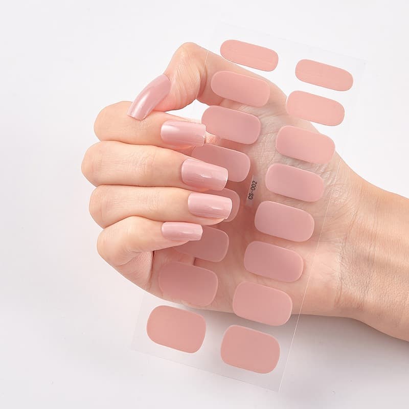 32Pcs (2 Folhas) Adesivos De Gel Semi-Curado Unhas Pretos/Brancos/Rosas De Cobertura Completa De Longa Duração