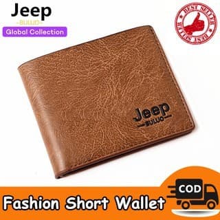 Jeep Men Clássico Cartão De Crédito Curto/Carteira De Couro ID