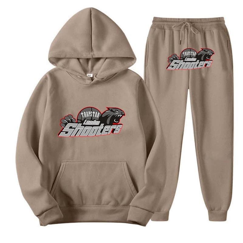 2024 Fato esportivo masculino feminino Fato esportivo Casual Trapstar Vermelho Preto Cabeça de Tigre Calças de moletom