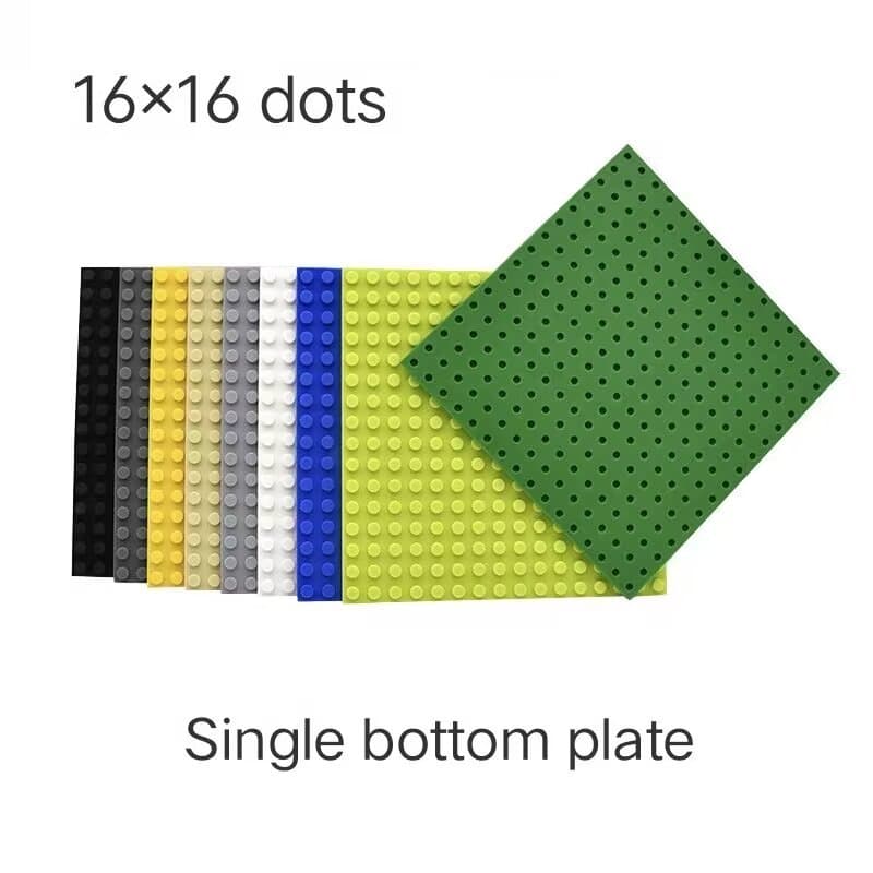 16*16 pontos partículas pequenas de face única montagem de placa inferior Universal blocos de construção infantis