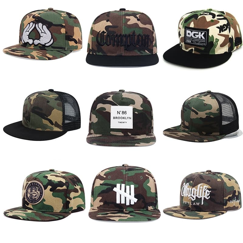 Boné De Camuflagem Bordado vintage Para Homens Alta Qualidade Hip Hop snapback casual Ao Ar Livre Rede Da Moda Chapéu Ajustável