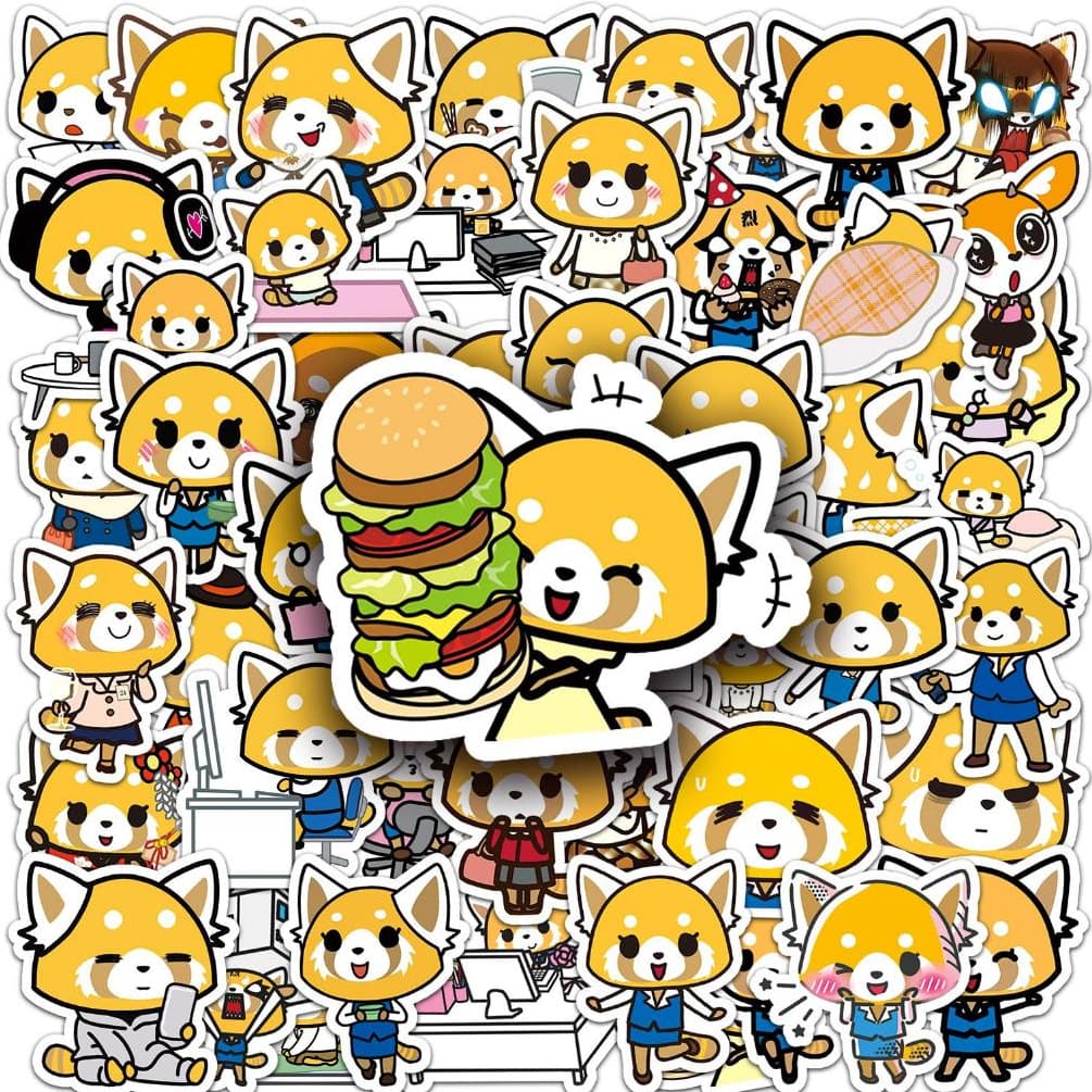 50Piece Funny Sanrio Aggretsuko Adesivos À Prova D'água DIY For Phones Criativo Graffiti Car Sticker Home Stickers