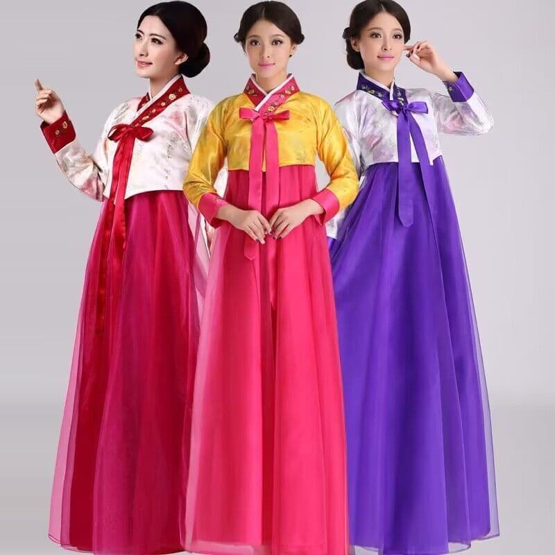 Vestido Coreano casual Feminino , Tradicional De Desempenho Adulto Festa cosplay , Tamanho s-XXXL