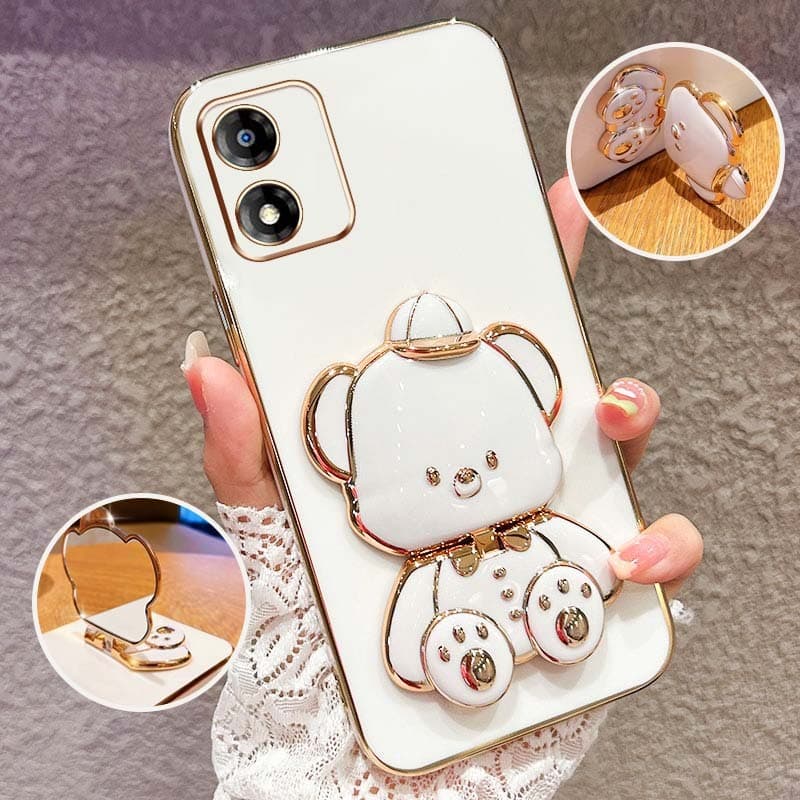 Capa De Telefone À Prova De Choque Para Motorola Moto G13 G23 G14 G24 G84 G54 Bonito Urso 3D Suporte Proteção Caso