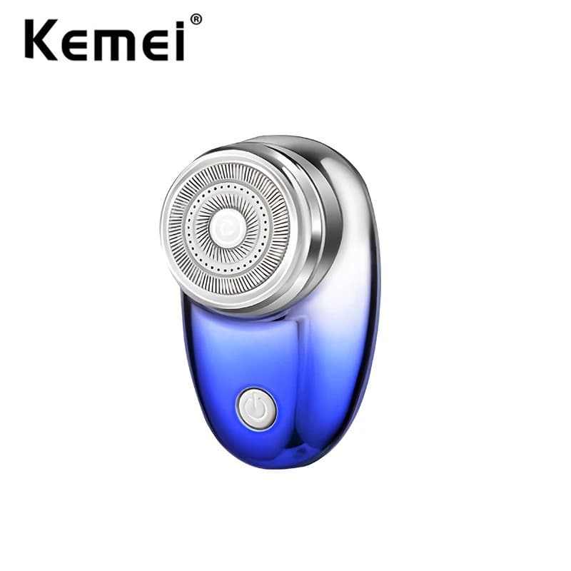 Barbeador Kemei Mini Travel Shaver Portátil Elétrico Recarregável TYPE-C USB Pocket Size Men Para Homem Uso Úmido E Seco