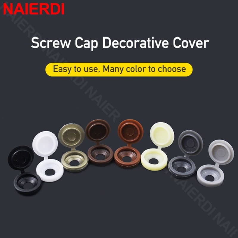 NAIERDI 100pcs Tampa De Rosca Decorativa Parafuso Auto-Roscante Para Placa De Carro Protetora De Fivela Phillips