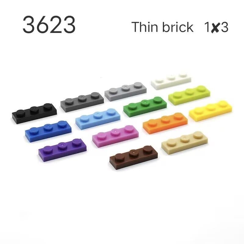 DIY pequenas partículas 3623 peças compatíveis 1x3 conjunto de tijolos finos brinquedos educativos de blocos de construç