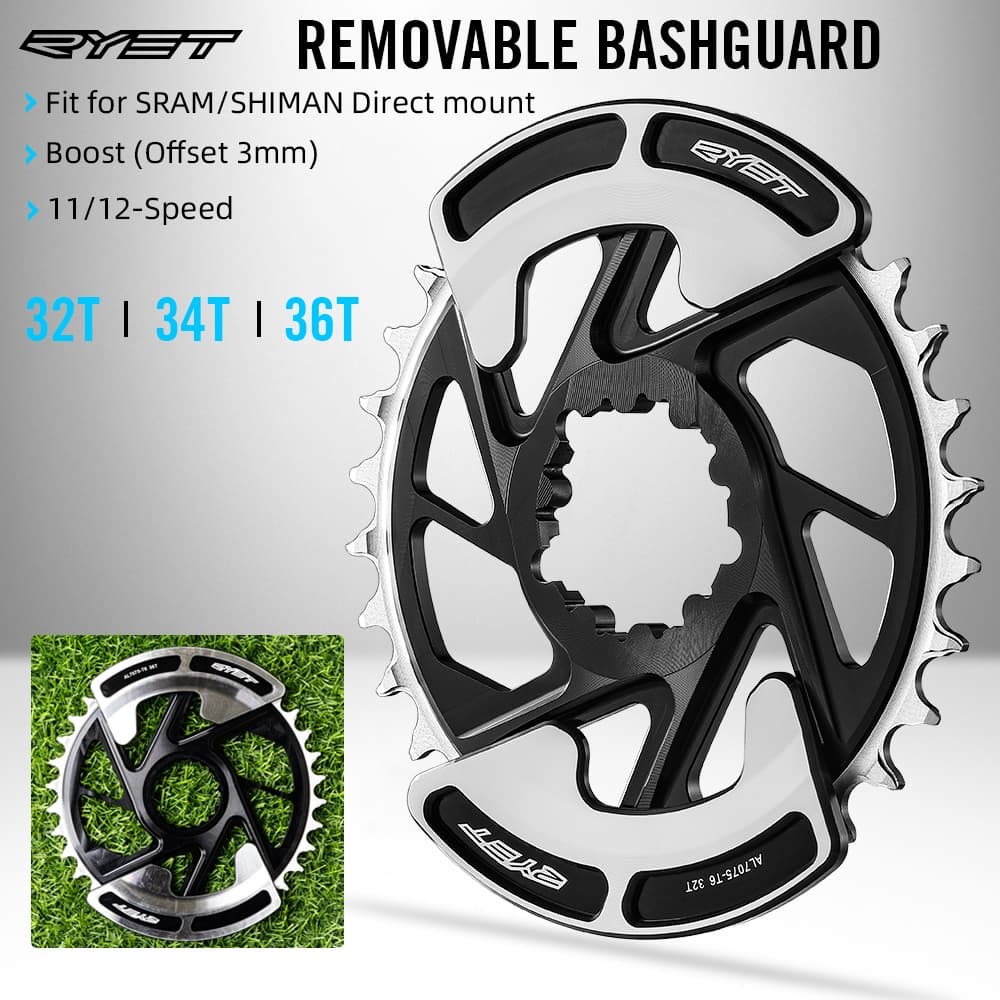 RYET 32T 34T 36T Boost 3mm Estreito Largo Coroa Montagem Direta SRAM Eagle Shimano 12S CNC 7075-T6 113-144g Ultraleve MT