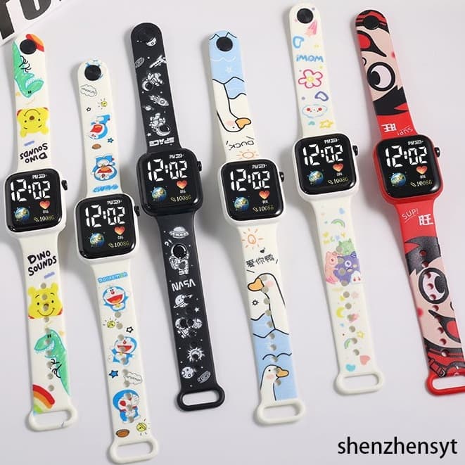 Kid Watch Relógio LED Cartoon Doll Digital Infantil Estudantil Fashionable Nadar À Prova D'água