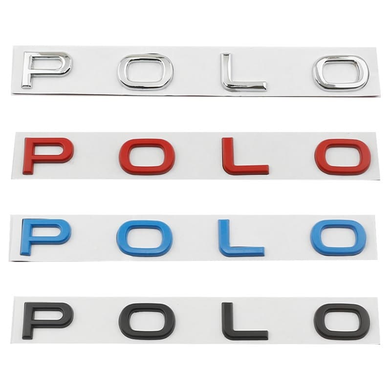 3D Metal POLO Adesivo De Cauda Modificado POLOPLUS Logotipo Da Traseira Com Letra Emblema Decorativo 3D Para VW Volkswagen