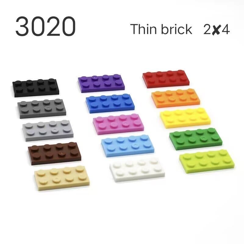 MOC Blocos de construção de partículas pequenas 2 x 4 tijolos finos compatíveis com 3020 brinquedos educativos de ilumin
