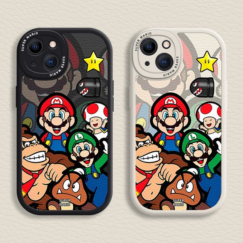 Capa Flexível Para iPhone 15/14/13/12/11 Promax Super Mario 7/8 Plus/X/XR/Xs Max
