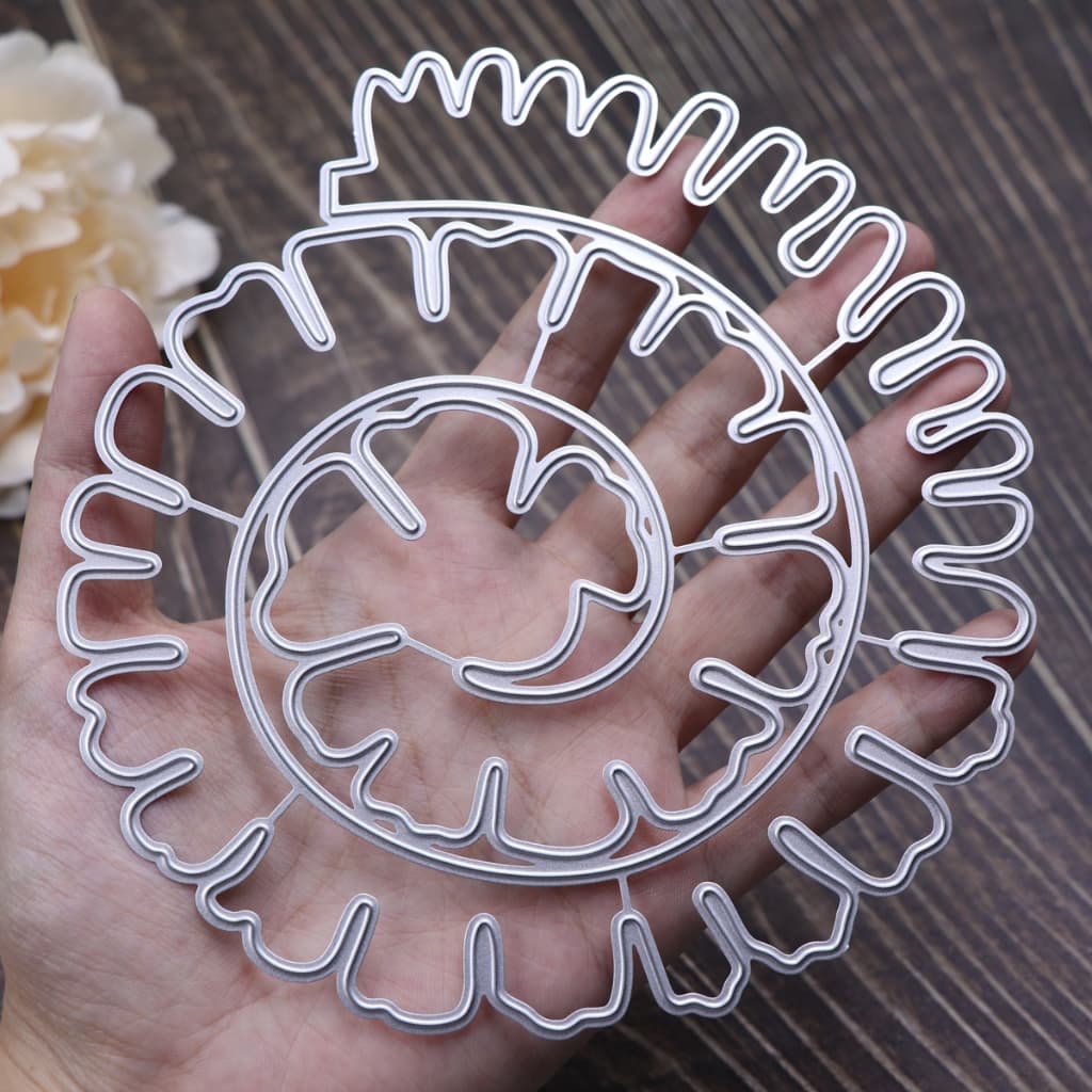 1pc Grandes Cortes De Metal Em Espiral Para Raspagem , Artesanato De Bricolagem Stencil