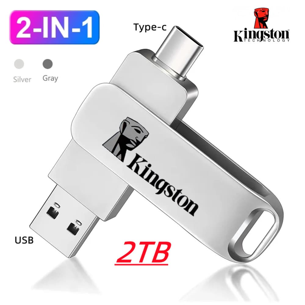 Pen Drive 2TB OTG 2 Em 1 USB Tipo C 1TB 512GB 256GB 128GB Pendrive De Alta Velocidade Para Phone/PC