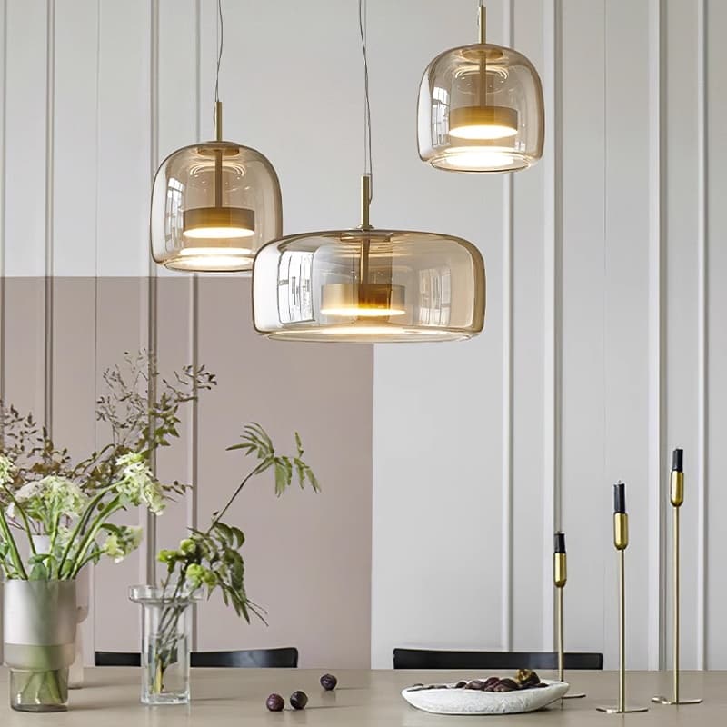 Lustre De Vidro Moderno Teto Pingente Luz Cozinha Sala Estar Jantar Decoração Pendurado Lampu Gantung Lustre Sala Jantar