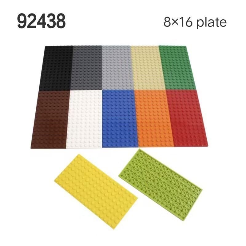 MOC blocos de construção de partículas pequenas 8x16 placa Base dupla face 92438 peças de montagem brinquedos educativos