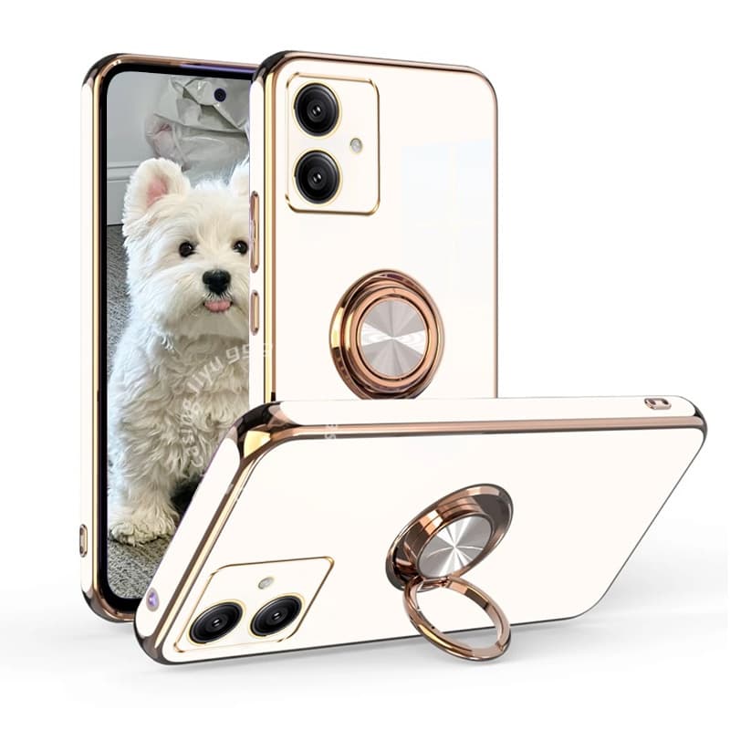 Capinha Capa Moto Moto G54 G14 G84 5G Caixa Macia Com Suporte De Anel De Dedo De Para Telefone À Prova De Choque