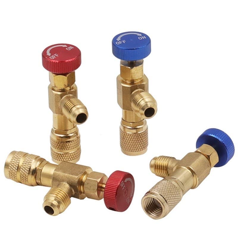 Válvula de Segurança para Ar Condicionado, R410A R22 Refrigerante de Ar Condicionado 1 /4 "Adaptador