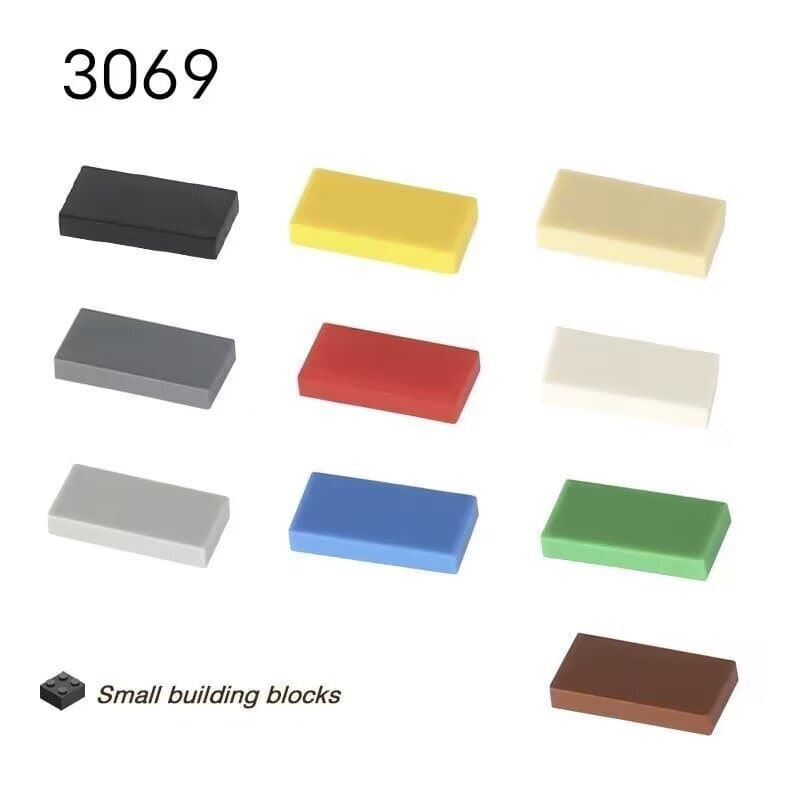 Blocos de construção de partículas pequenas 1x2 acessórios de placa de luz DIY compatível 3069 brinquedos de iluminação
